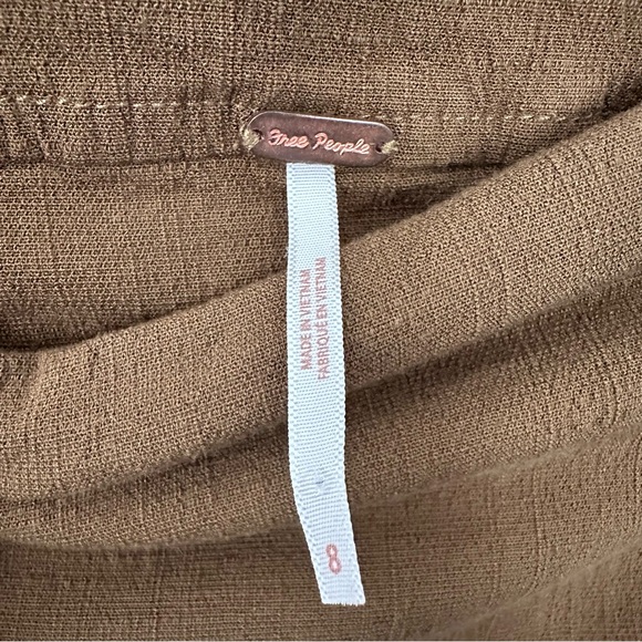 Free People Mini Skirt Dark Green Size 8 - Picture 3 of 5